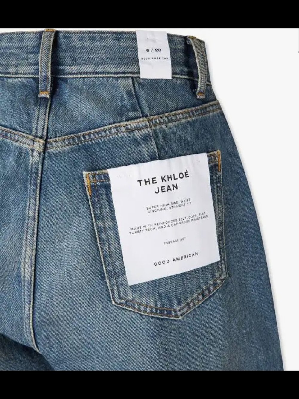 Good American Wide-Leg High-Rise Jeans - Blue Wash - Picture 3 of 5